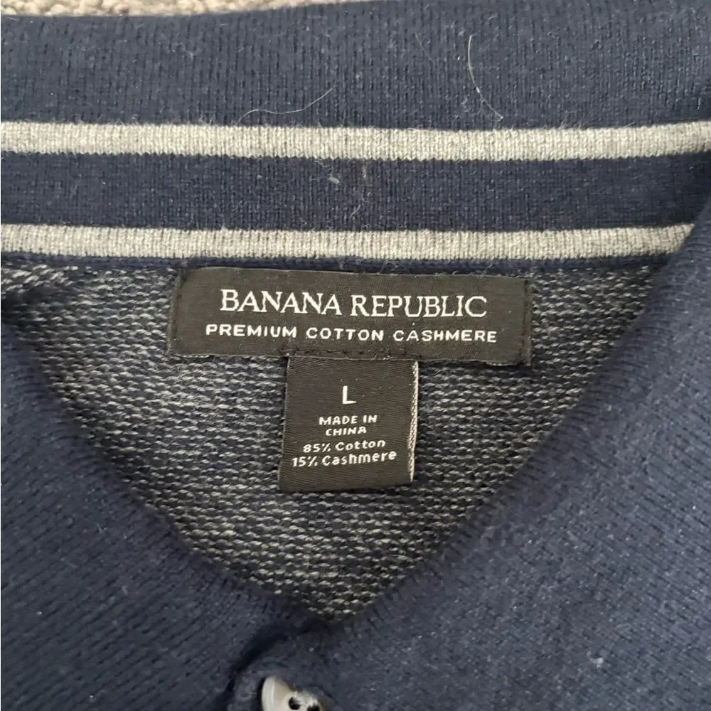 NWOT Banana Republic Cotton Cashmere Navy Sweater